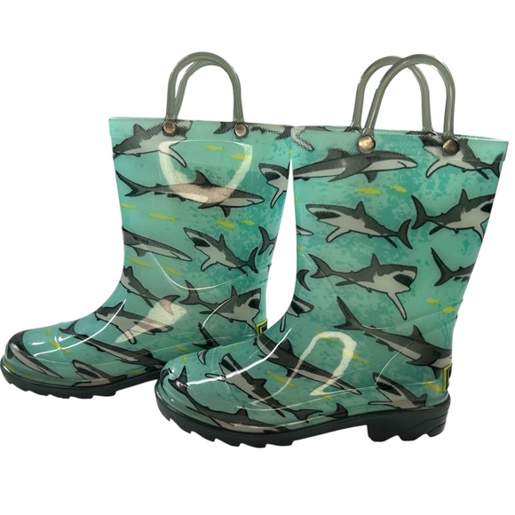 Western Chief Other - Western Chief Shark Chase Lighted Rain Boots Sz 10T